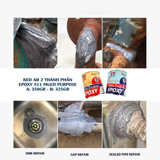 (Cặp 11kg) Keo dán đặc biệt EPOXY MULTI PURPOSE 511