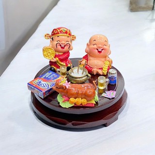 Bàn thờ ông địa mini bàn thờ thần tài trang trí bàn làm việc văn phòng tượng thần tài may mắn