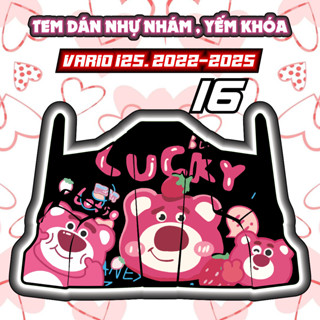  Tem dán yếm nhựa nhám VARIO 2022-2025 mẫu baby three gấu dâu labubu nhãn dán sticker 