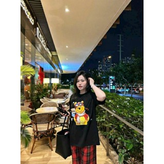 SET BỘ GẤU POO VÀNG ĐEO KÍNH MIX QUẦN CARO ĐỎ