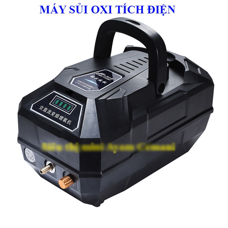 Sủi Oxy Tích Điện Siêu Êm, Máy Sủi Oxy Cho Bể Cá Cảnh