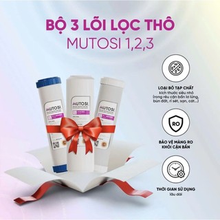 [ Quà Tặng ] Combo 3 Lõi Lọc Nước 1, 2, 3 Mutosi Sử Dụng Cho Máy Lọc Nước