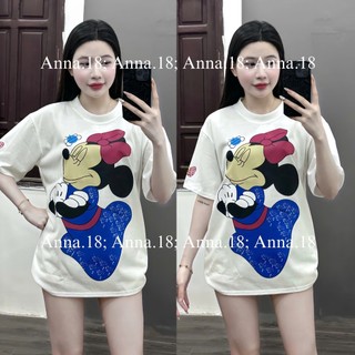 Áo phông - form rộng (40-70kg) chất cotton khô IN HÌNH  (MICKY _ONG) top nam nữ