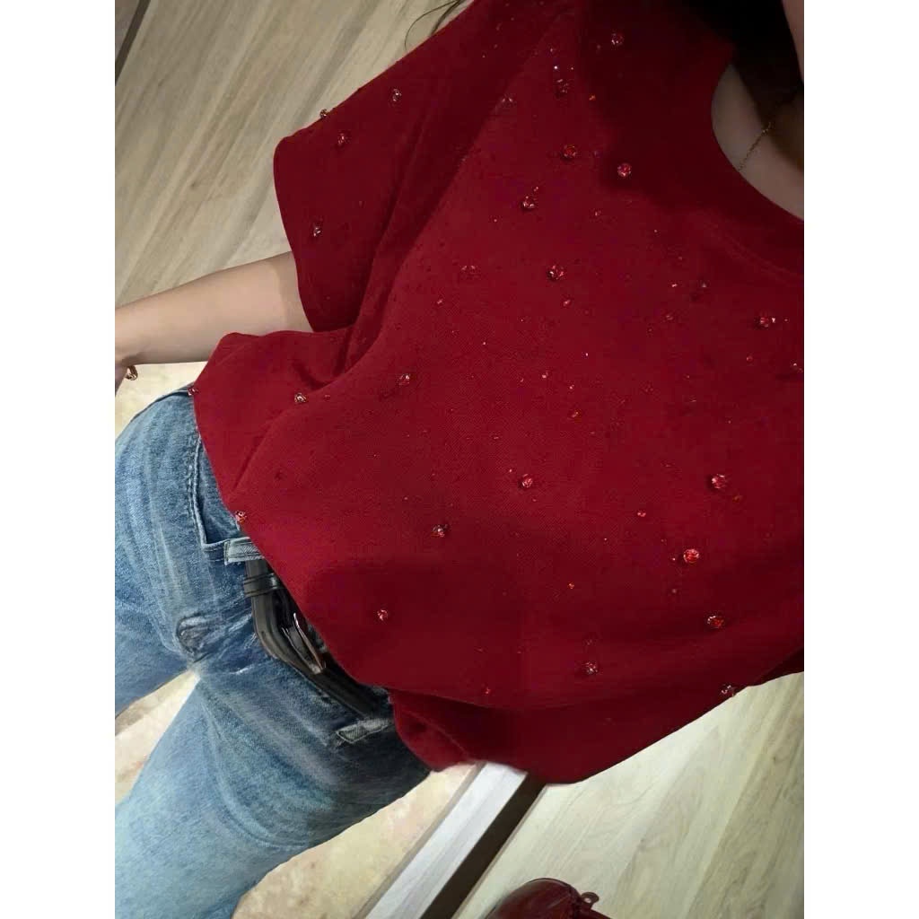 Áo thun nữ tay lỡ chất cotton khô 3158 BING Chilling phong cách Hàn Quốc SANI M357