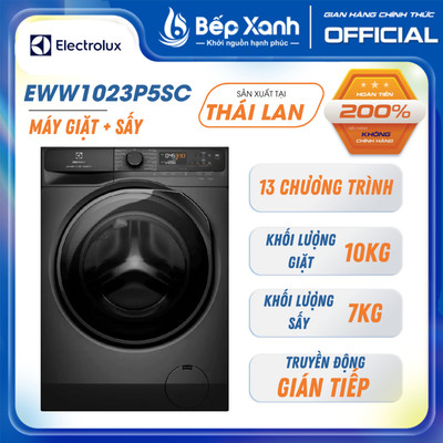 [FREESHIP HCM] Máy giặt sấy Electrolux EWW1023P5SC - Inverter - Giặt 10kg + sấy 7 kg - Sấy ngưng tụ