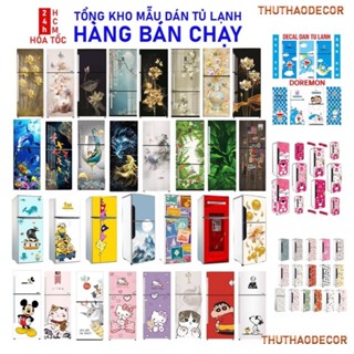 HÀNG BÁN CHẠY - Decal dán tủ lạnh chất liệu cao cấp, chống nước - Trang trí nhà cửa