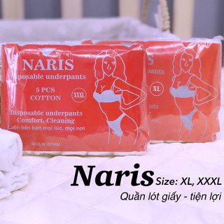 Sét 5 quần lót giấy NARIS/HAPPY DAYS dùng 1 lần cho mẹ bầu, sau sinh,học sinh học viện quân sự loại 1