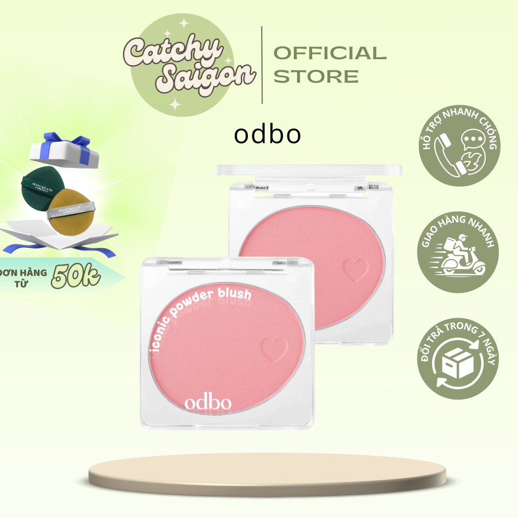 [ODBO] Phấn Má Hồng ODBO Đơn Sắc Quả Trứng, Iconic Power Blush, Tone Màu Tự Nhiên, 4.2g (OD1325)
