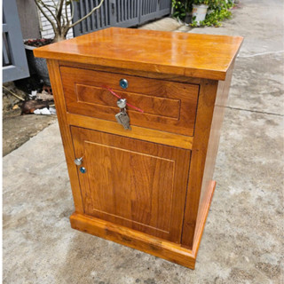  Tủ Gỗ Kê Đầu Giường - Tủ Đầu Giường Gỗ Tự Nhiên Tiện Lợi Đẹp Mắt có 2 ổ khoá 