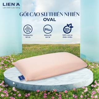 Gối cao su Oval Pompoms trẻ em - 100% cao su thiên nhiên Liên Á an toàn lành tính