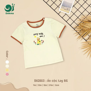 áo cộc tay bé gái dokma 6-36m