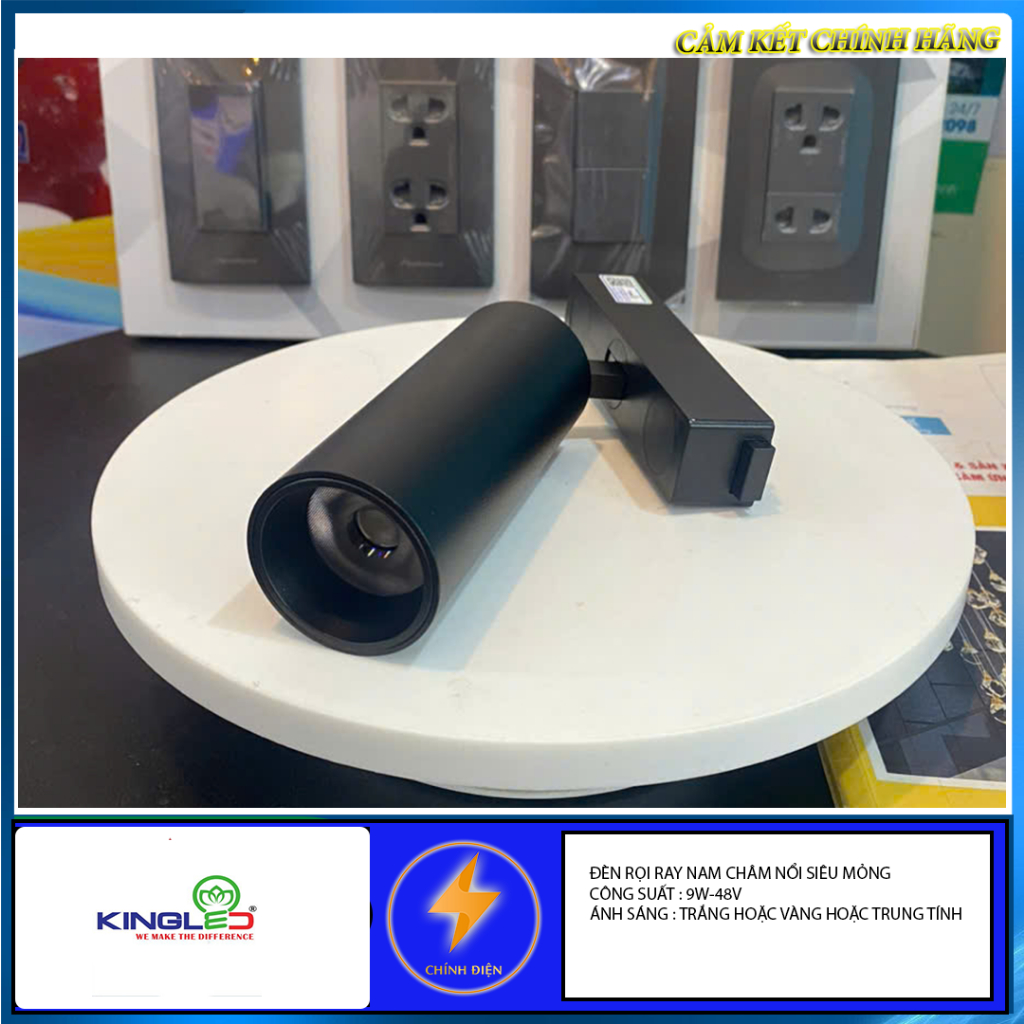 [RAY NỔI] Đèn rọi ray nam châm NỔI siêu mỏng Kingled 9w-48W