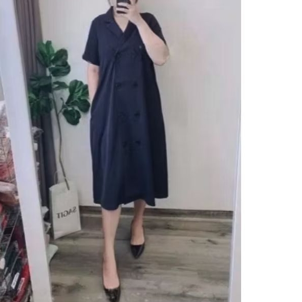 ĐẦM SUÔNG CỔ VEST SANG