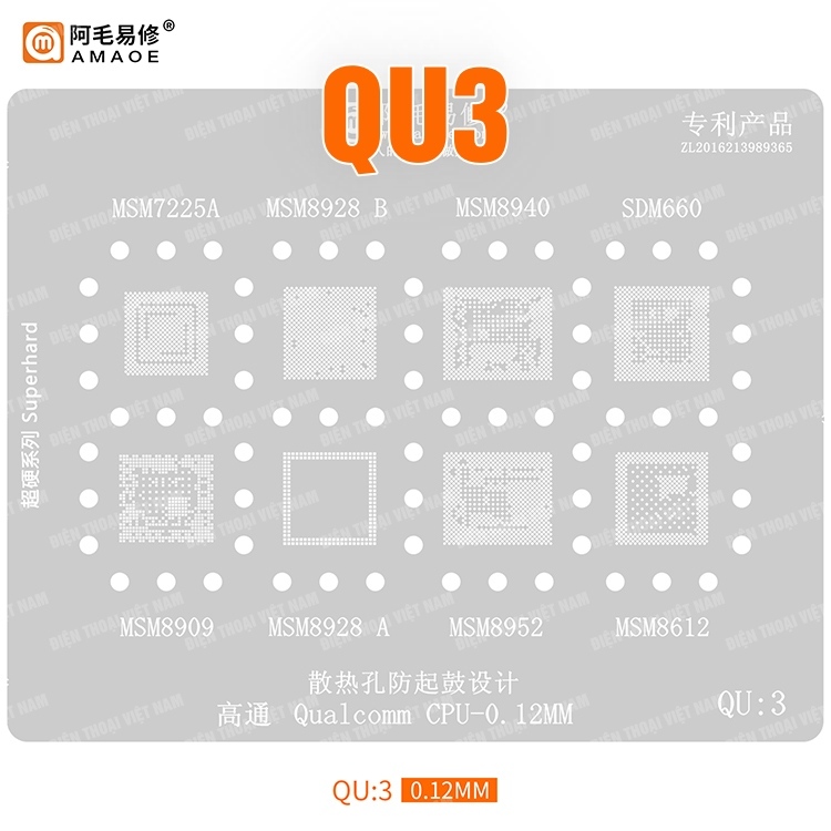 Vỉ làm chân ic Amaoe QU3