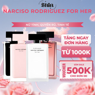 Nước hoa nữ Narciso Rodriguez For Her Pure Musc Noir Rose EDP 100ml 4 mùi, Nar Hồng, Trắng, Đen, Cam gợi cảm tinh tế