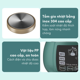Bình đun nước pha sữa COCO BEAR máy đun giữ nhiệt ấm đun nước pha sữa cho bé (Tặng khay hâm sữa)
