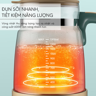 Bình đun nước pha sữa COCO BEAR máy đun giữ nhiệt ấm đun nước pha sữa cho bé (Tặng khay hâm sữa)