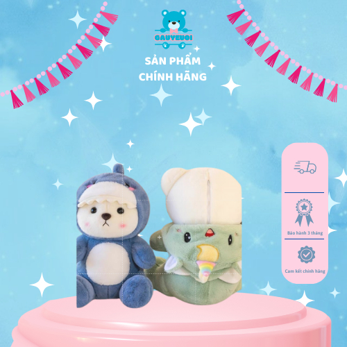 CÓ SẴN - Gấu Bông Lena Thỏ + Ngựa + Cá Mập nhiều kính thước Làm Từ Lông Thỏ Đáng Yêu Thú Bông Thú Nh