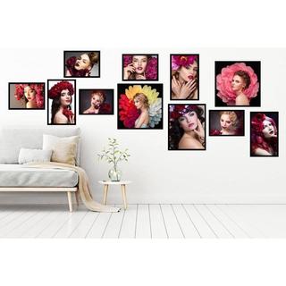 BỘ 11 TRANH SALON TÓC + NAIL, 11 tranh Fomex dán tường tặng kèm băng dính