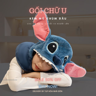 Gối chữ U, gối cổ hình thú có mũ văn phòng nhiều màu đáng yêu chất liệu lông mềm mịn Tạp hóa nhà Gôn
