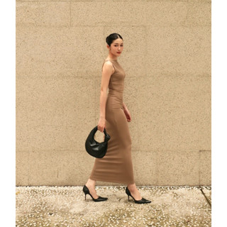 BASICBODY- Lady dress/ Đầm ôm body cổ kiểu/ Không xẻ tà