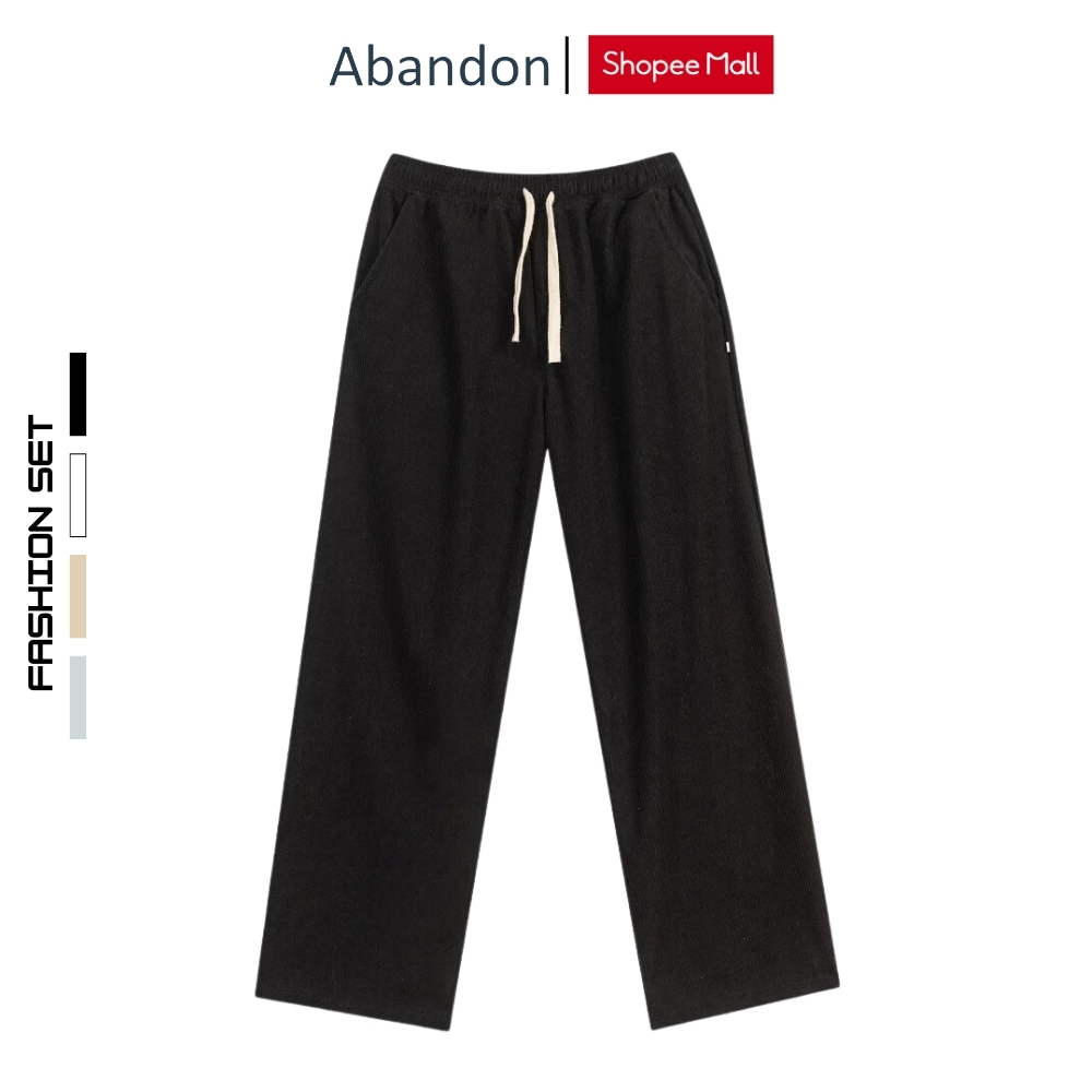 Quần Nhung Tăm Nam Baggy Dày Dặn Mềm Mại Co Giãn Dáng Suông Thời Trang Hàn Quốc ABANDON D6