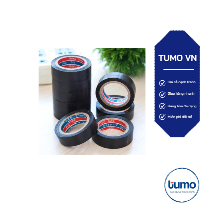 (giá sỉ) cuộn băng keo đen cách điện -gttk[HDK]【 T6V6 N 】	