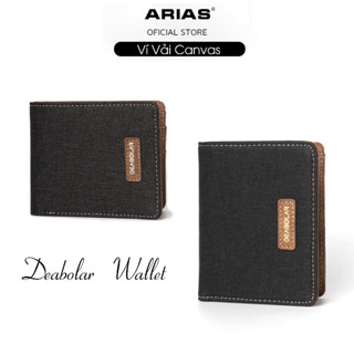 Ví nam nữ vải canvas Deabolar chống nước cầm tay nhỏ gọn, Bóp nam Deabolar canvas nhỏ gọn có hộp làm quà tặng - V115