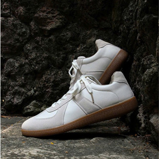 Giày Thể Thao Nam GAT Shoes, Phong Cách Retro Vintage, Chất Vải Da Lộn Đế Cao Su Mềm, Màu Trắng Xám