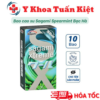 ✅ [Che tên] Bao cao su Sagami Spearmint Bạc Hà