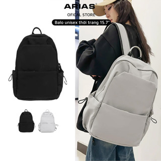 Balo nam nữ unisex đi chơi đi học đựng vừa laptop 15,7inch, Ba lô chống nước cặp sách nam nữ mini màu đen trắng - BL21