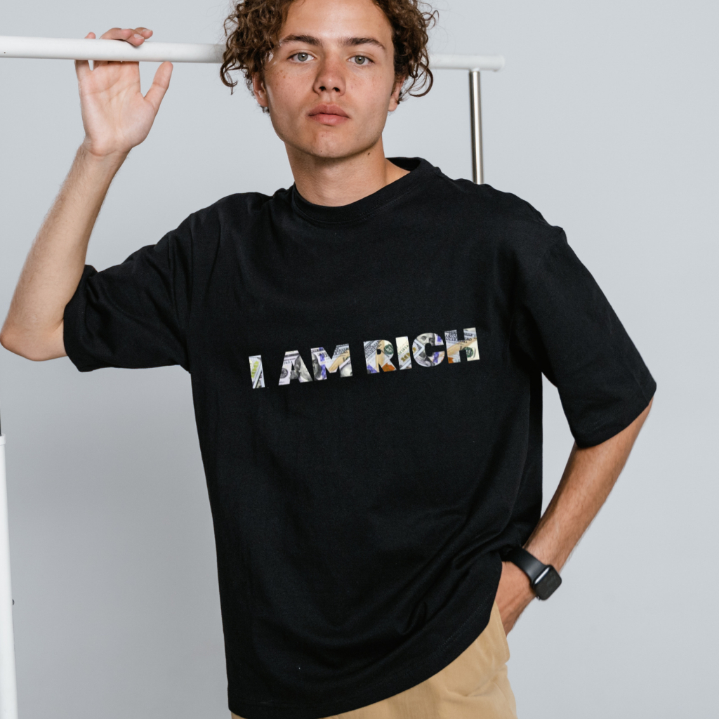 Áo Thun I AM RICH Chất Liệu Cotton Thoáng Mát Form UNISEX, Áo Thun TeeB Studio