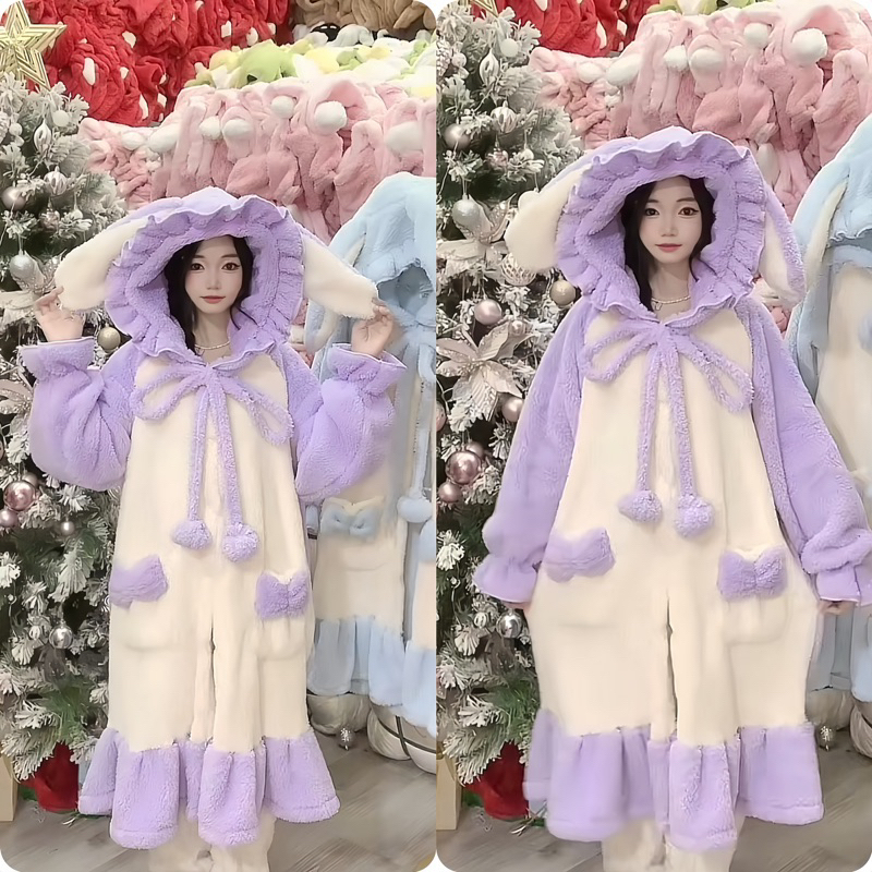 Váy ngủ lông 2 mặt mềm mịn dễ thương váy ngủ mùa đông ấm áp dày dặn SOMINO Xưởng may Sm | BigBuy360 - bigbuy360.vn