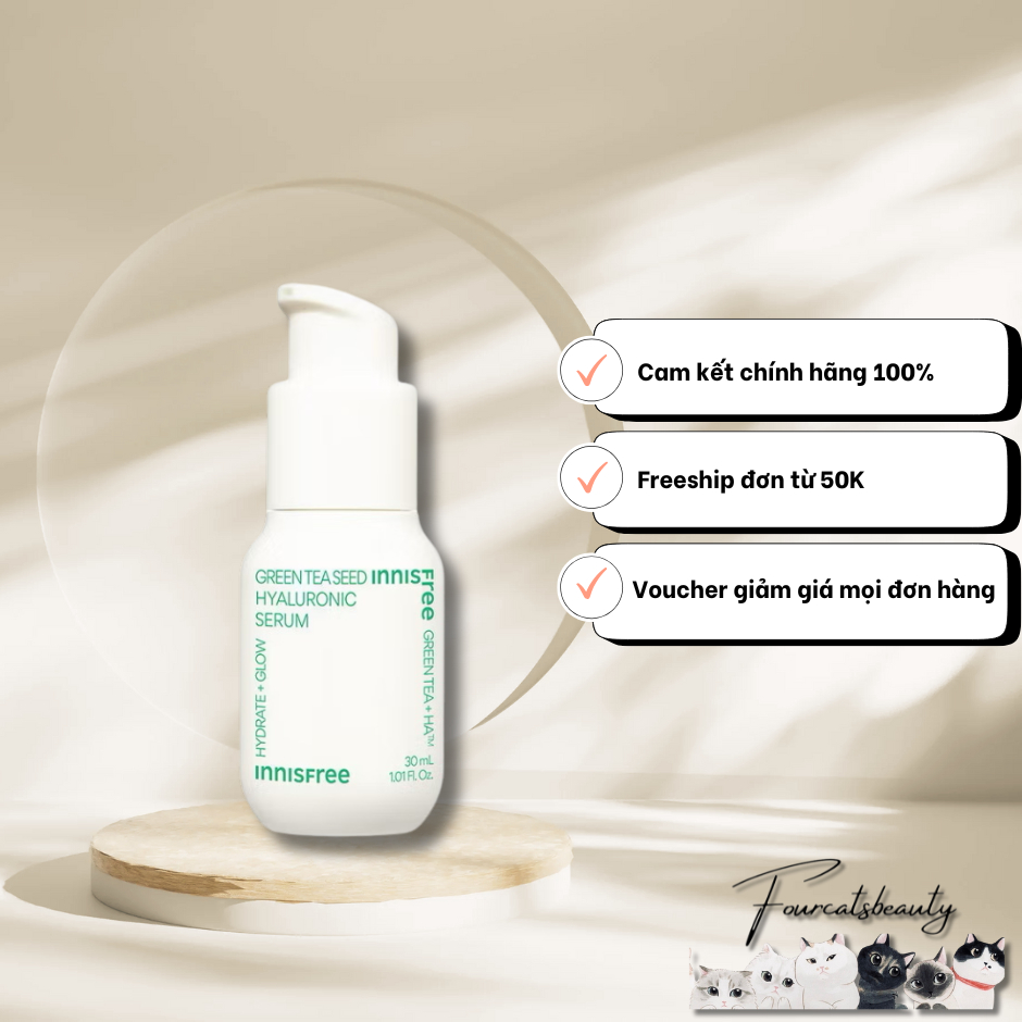 Minisize 30ml Tinh Chất Innisfree Green Tea Seed Hyaluronic Serum