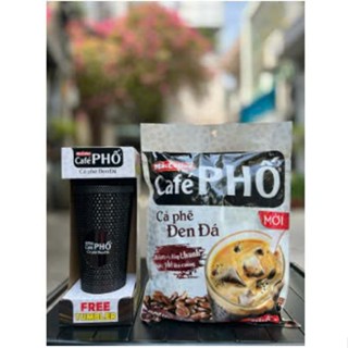 Cà Phê Phố Đen Đá Bịch - Túi 560g - 35 Gói tặng kèm ly kim cương