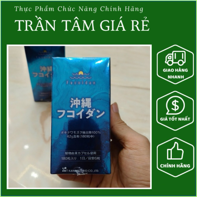 Viên Uống Tảo Fucoidan Okinawa Xanh Nhật Bản Hỗ Trợ Điều Trị Ung Thư - Lọ 180 viên