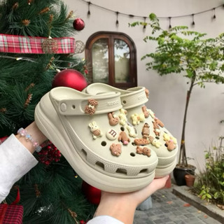 Dép crocs độn đế cao 7cm Form chuẩn , band mega clog crush classic . Siêu hot trend