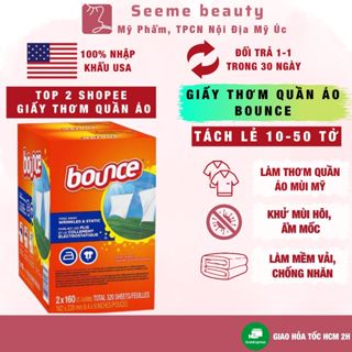 Giấy Thơm Quần Áo Bounce Chính Hãng Mỹ 160 tờ Làm Mềm Vải Tách Set Lẻ Seeme Beauty