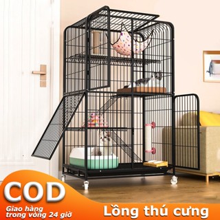 lồng mèo chuồng mèo 2/3/4/5 tầng chuồng nuôi mèo lợi cho chó mèo quá khổ nan ống chuồng mèo
