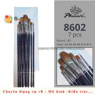 [ Sugi Art Shop ] Bộ Cọ Phoenix Lông Mềm - Phù Hợp Vẽ Màu Nước , Màu Poster , Màu Bột , Màu Gouache