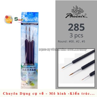 [ Sugi Art Shop ] Bộ Cọ Phoenix Lông Mềm - Phù Hợp Vẽ Màu Nước , Màu Poster , Màu Bột , Màu Gouache