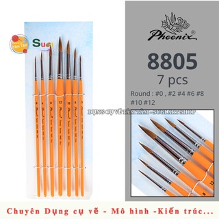 [ Sugi Art Shop ] Bộ Cọ Phoenix Lông Mềm - Phù Hợp Vẽ Màu Nước , Màu Poster , Màu Bột , Màu Gouache