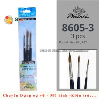 [ Sugi Art Shop ] Bộ Cọ Phoenix Lông Mềm - Phù Hợp Vẽ Màu Nước , Màu Poster , Màu Bột , Màu Gouache