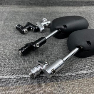 Kính Xoay, Gương Xoay 360 Độ Spark Chân Nhôm CNC Bạc và Đen (Kính Trái ,Shop Ráp Sẵn ,Không Tặng Lục Giác)