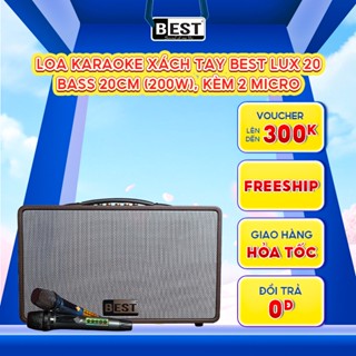  Loa Karaoke xách tay Best LUX 20 | Bass 20cm  200W  Kèm 2 Micro 