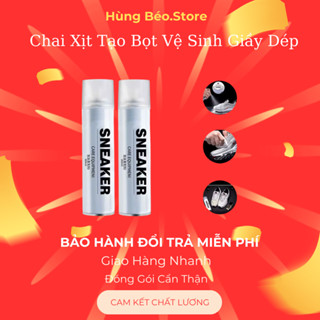 [ Mua 2 Tặng 1 Xịt Thơm Giầy ] Chai Xịt Tạo Bọt Vệ Sinh Giầy Dép Cao Cấp
