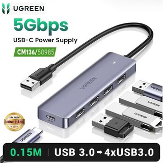 Bộ chia usb to 4 cổng ugreen 50985 cm219 cao cấp