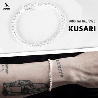 Vòng tay bạc ODIN KUSARI họa tiết vảy rồng – Bạc Italy S925- Fullbox Tặng kèm set làm sáng bạc/khăn lau