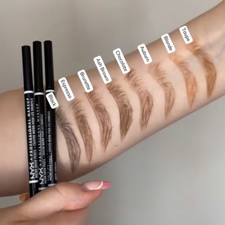 Kẻ Mày NYX Micro Brow Pencil. Chì Kẻ Mày Đầu Nhỏ 1mm. Phẩy Sợi Chân Mày. Chì Mày Màu Nâu