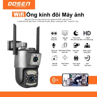 Dosen V86 camera 360 Ngoài trời an ninh IP ống kính kép HD Ống kính đôi Ứng dụng V380 Pro
